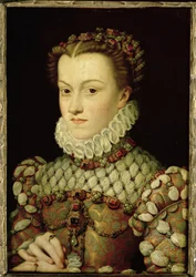 Portret van Elizabeth van Oostenrijk (1554-92) koningin van Frankrijk, c.1570